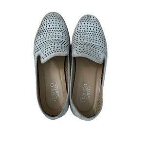 Franco Sarto Florie‎ Gray Geometric Laser Cut Loafer Flats Women’s Size 6